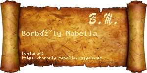 Borbély Mabella névjegykártya